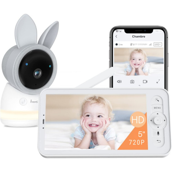 Babyphone caméra connecté ou sans ondes Alnanny Premium