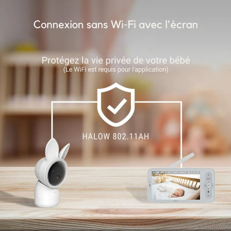 Babyphone caméra connecté ou sans ondes Alnanny Premium