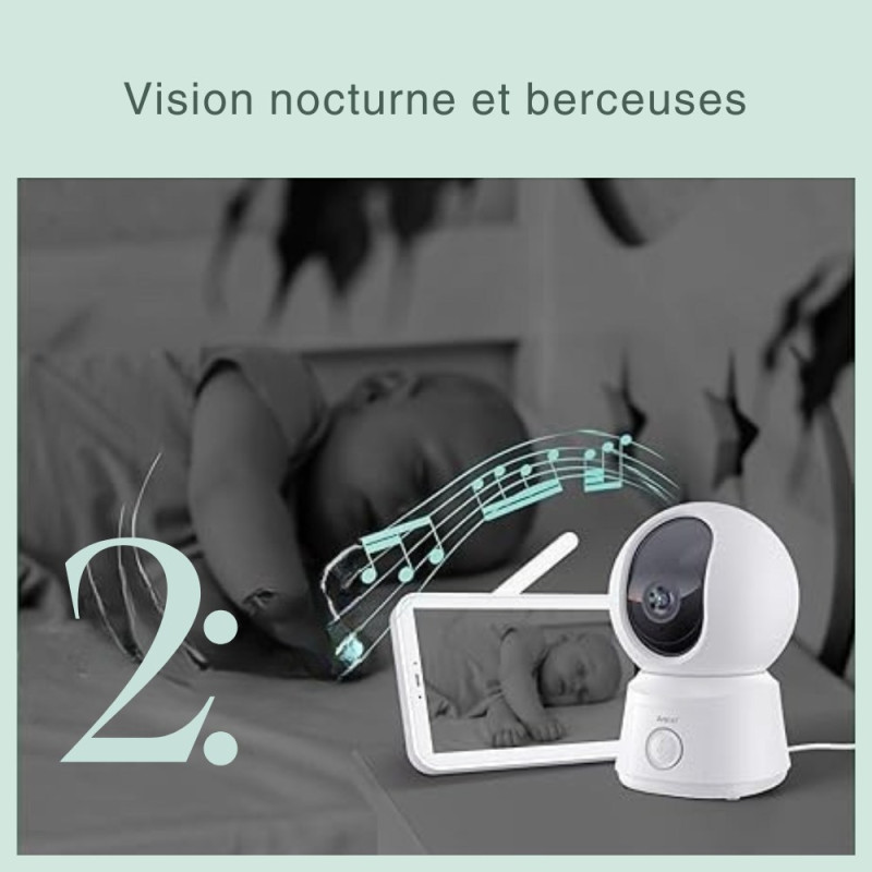 Babyphone caméra connecté ou sans ondes Alnanny