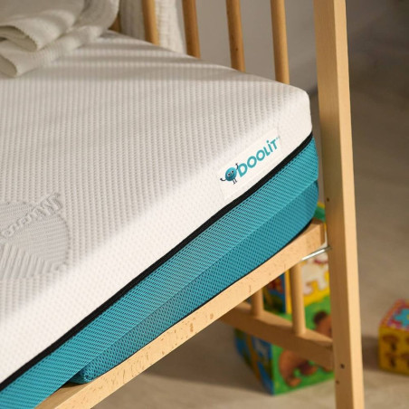 Matelas bébé Tiny bleu + plan incliné