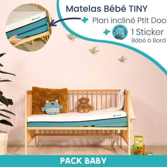 Matelas bébé Tiny bleu +...